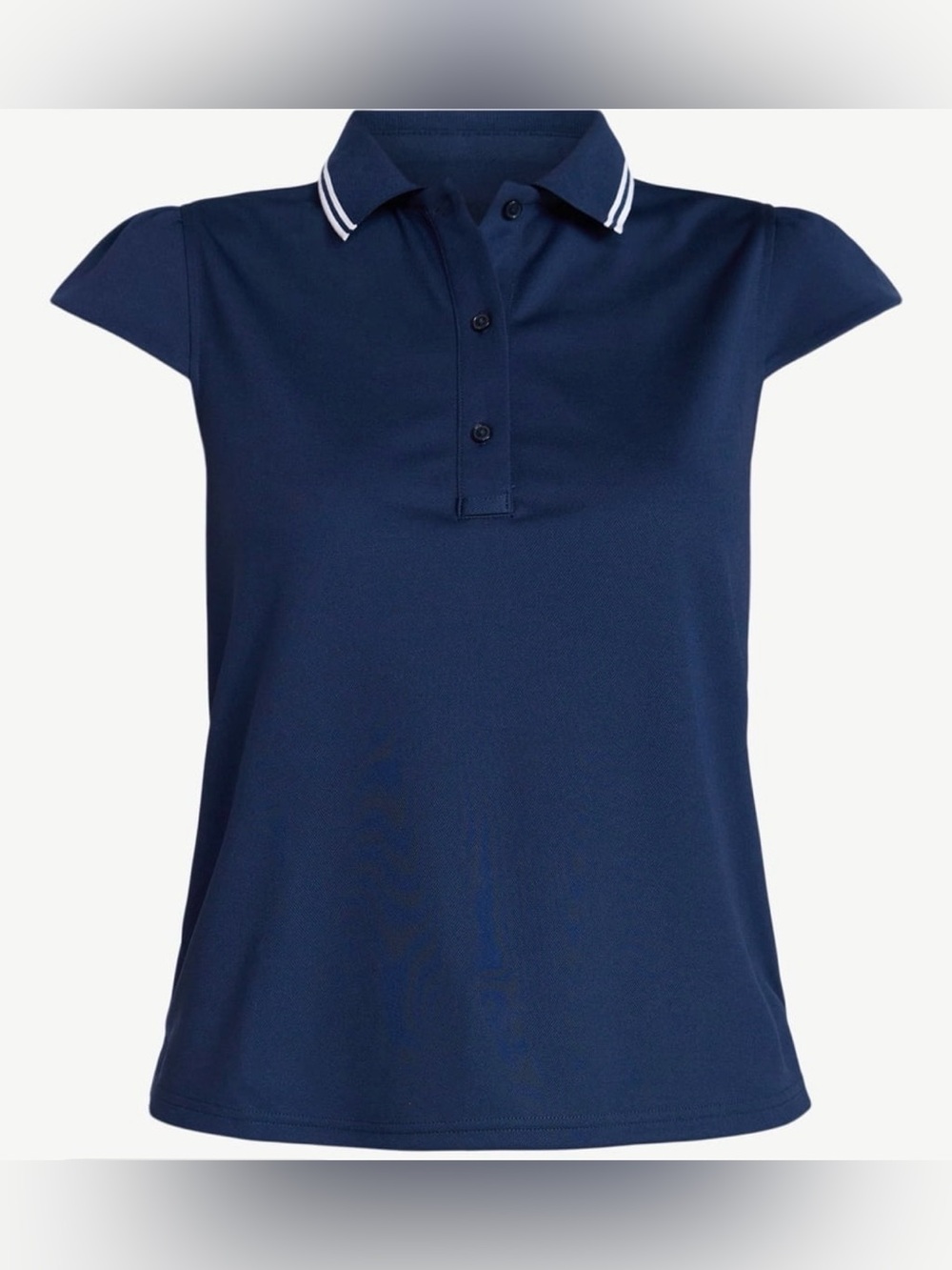 Avia Women's Navy Short-Sleeve Polo Golf Top